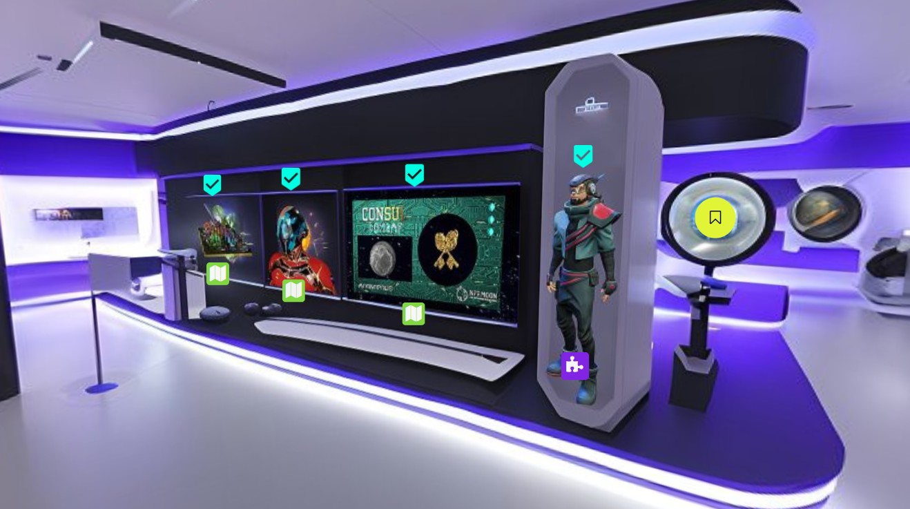 A hall dedicated to information about the metaverse